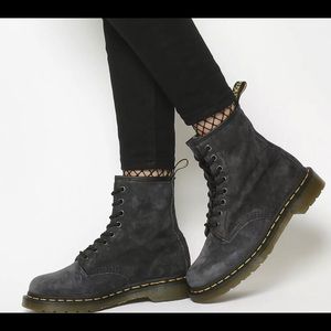 Grey Suede Dr. Martens Boots